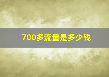 700多流量是多少钱