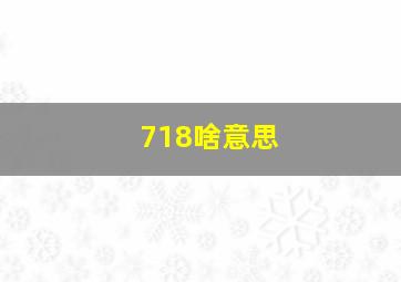 718啥意思