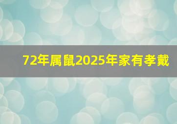 72年属鼠2025年家有孝戴