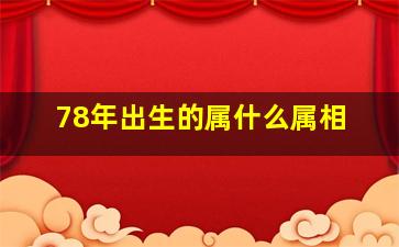 78年出生的属什么属相