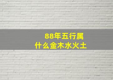 88年五行属什么金木水火土