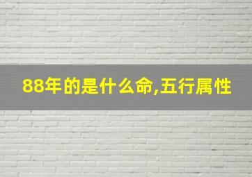 88年的是什么命,五行属性