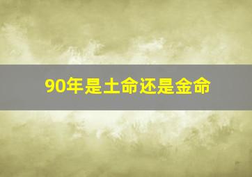 90年是土命还是金命