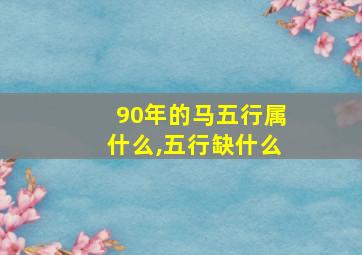 90年的马五行属什么,五行缺什么