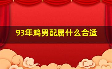 93年鸡男配属什么合适