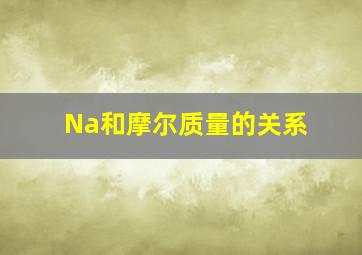 Na和摩尔质量的关系