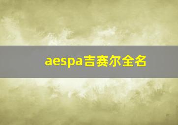 aespa吉赛尔全名