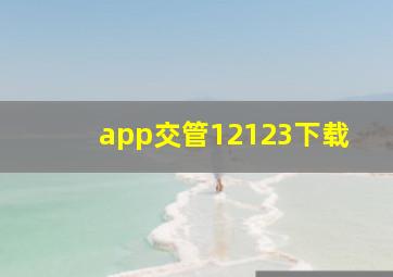 app交管12123下载