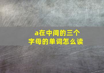 a在中间的三个字母的单词怎么读