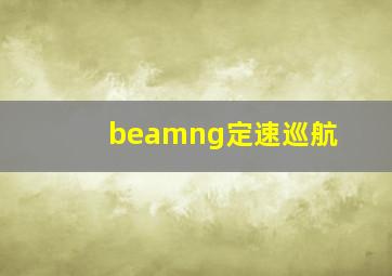 beamng定速巡航