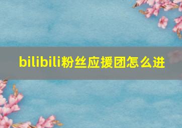 bilibili粉丝应援团怎么进