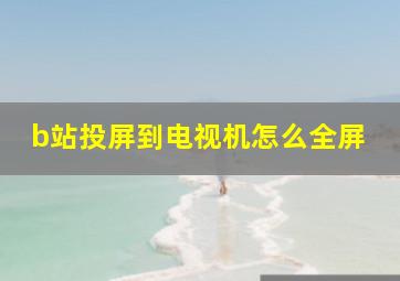 b站投屏到电视机怎么全屏