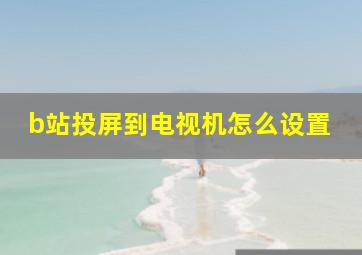 b站投屏到电视机怎么设置