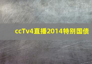 ccTv4直播2014特别国债