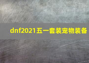 dnf2021五一套装宠物装备