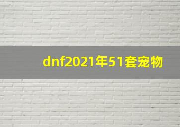 dnf2021年51套宠物