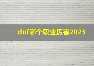 dnf哪个职业厉害2023