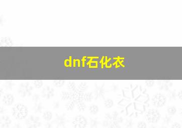 dnf石化衣