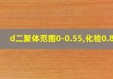 d二聚体范围0-0.55,化验0.88