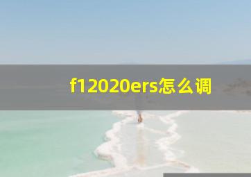 f12020ers怎么调