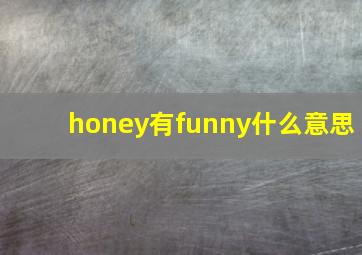 honey有funny什么意思