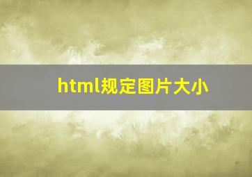 html规定图片大小