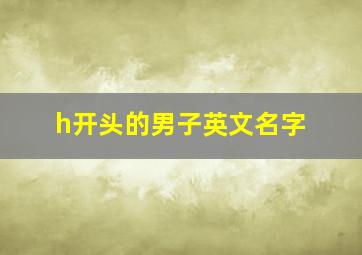 h开头的男子英文名字