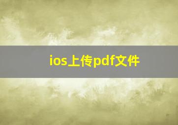 ios上传pdf文件