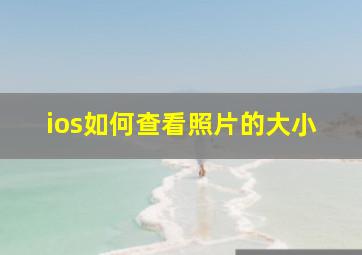 ios如何查看照片的大小