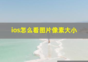 ios怎么看图片像素大小