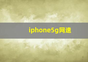 iphone5g网速