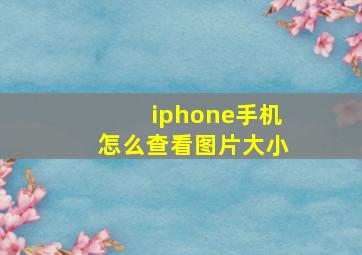 iphone手机怎么查看图片大小