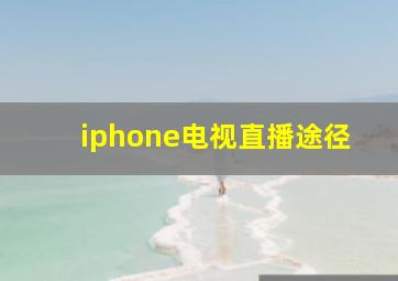 iphone电视直播途径