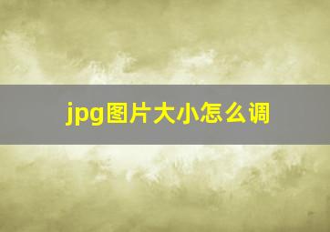 jpg图片大小怎么调