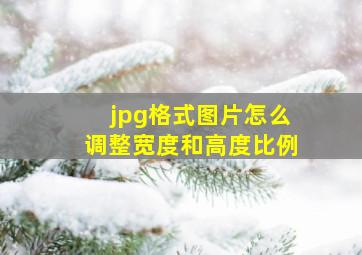 jpg格式图片怎么调整宽度和高度比例