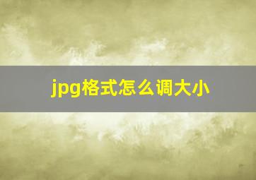 jpg格式怎么调大小