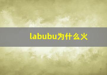 labubu为什么火