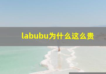 labubu为什么这么贵