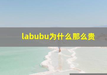 labubu为什么那么贵