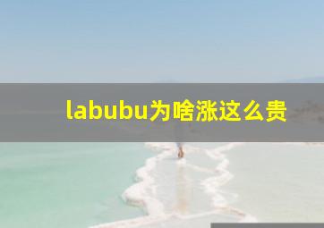 labubu为啥涨这么贵