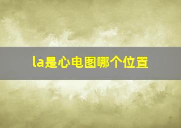 la是心电图哪个位置