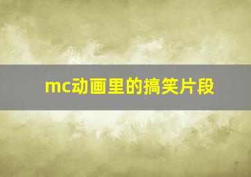 mc动画里的搞笑片段