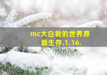 mc大白我的世界原版生存.1.16.