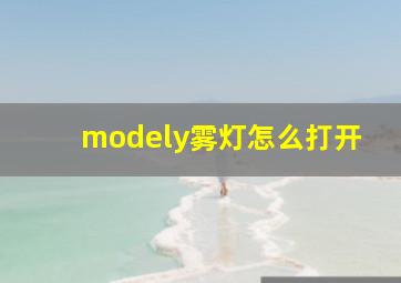 modely雾灯怎么打开