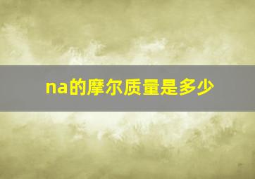 na的摩尔质量是多少