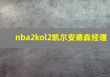 nba2kol2凯尔安德森经理