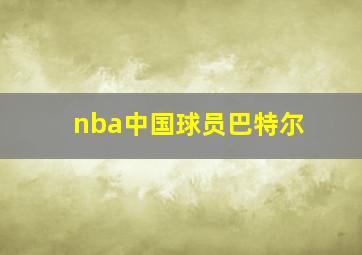 nba中国球员巴特尔