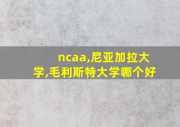 ncaa,尼亚加拉大学,毛利斯特大学哪个好