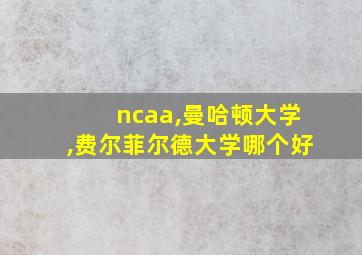 ncaa,曼哈顿大学,费尔菲尔德大学哪个好