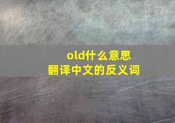 old什么意思翻译中文的反义词